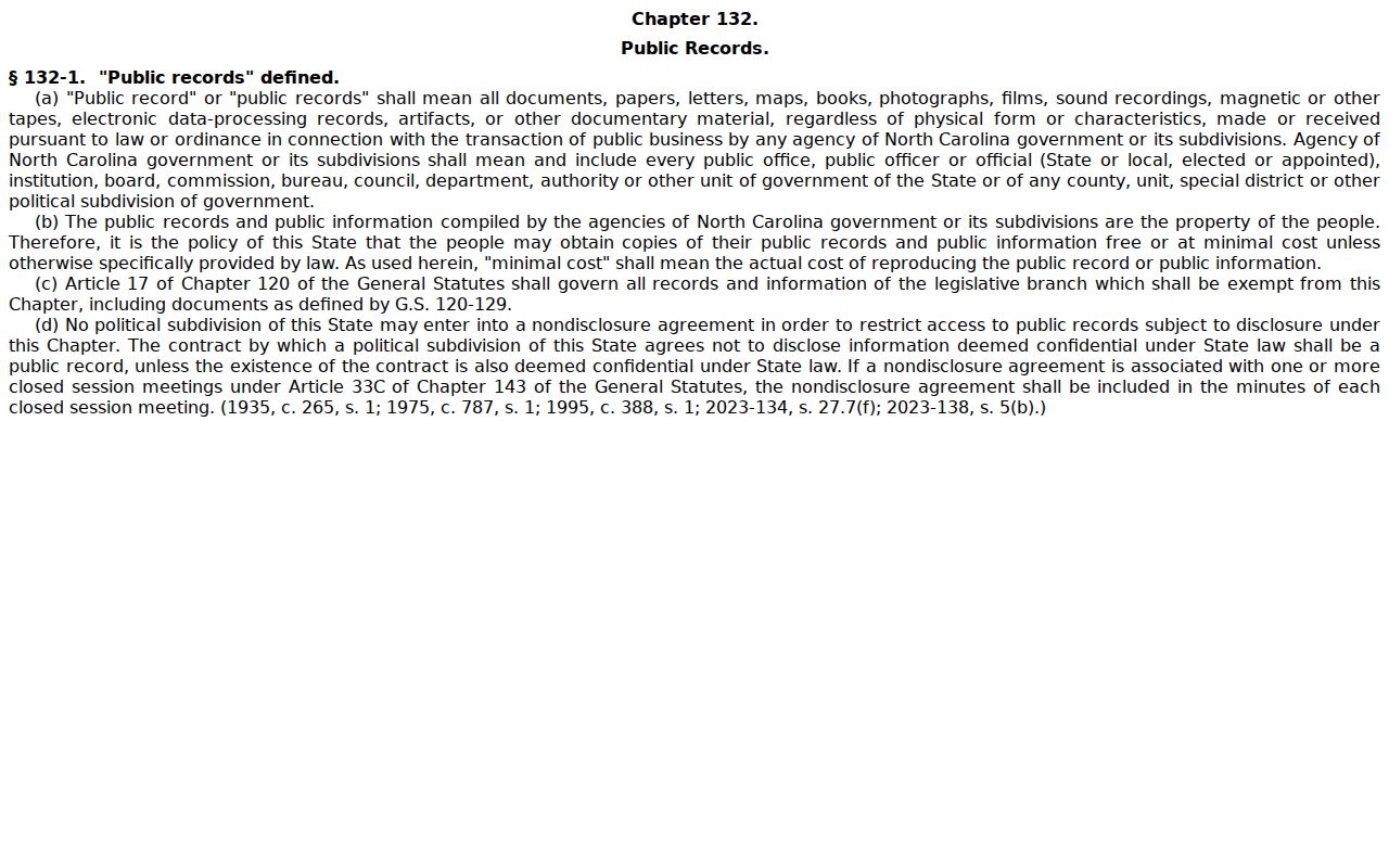 Robeson County civil docket search North Carolina public records policy