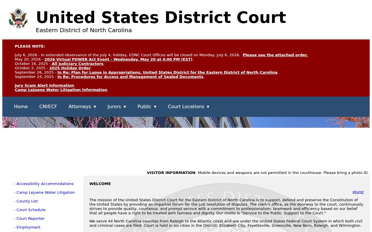 Fairmont court record federal district court boundary information