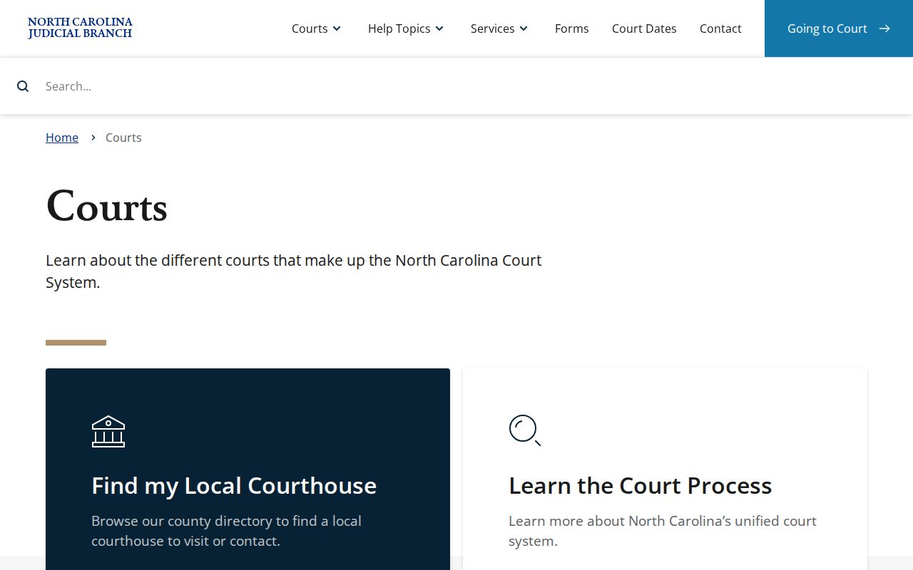 Robeson County court docket North Carolina court structure